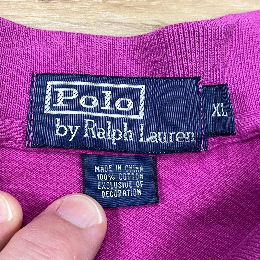 Polo Ralph Lauren Polo Mens XL Classic Heritage 100% Cotton Pique Magenta Purple